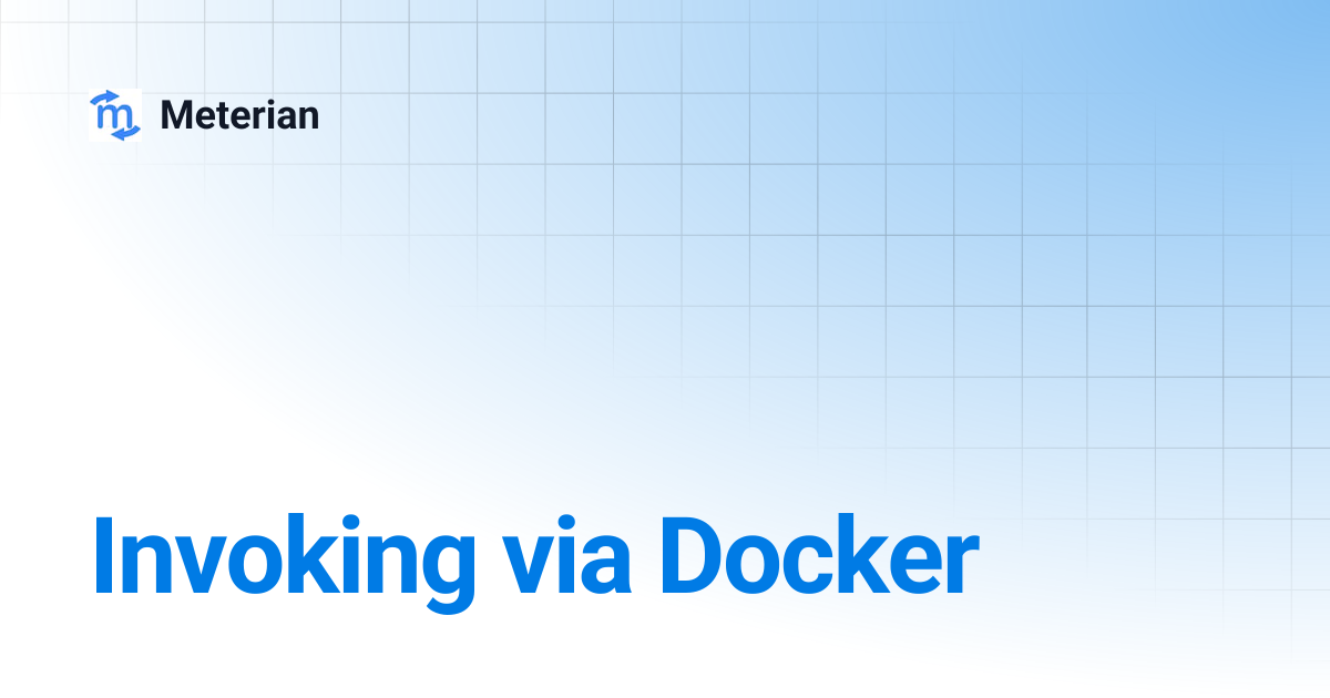 Invoking via Docker | Meterian